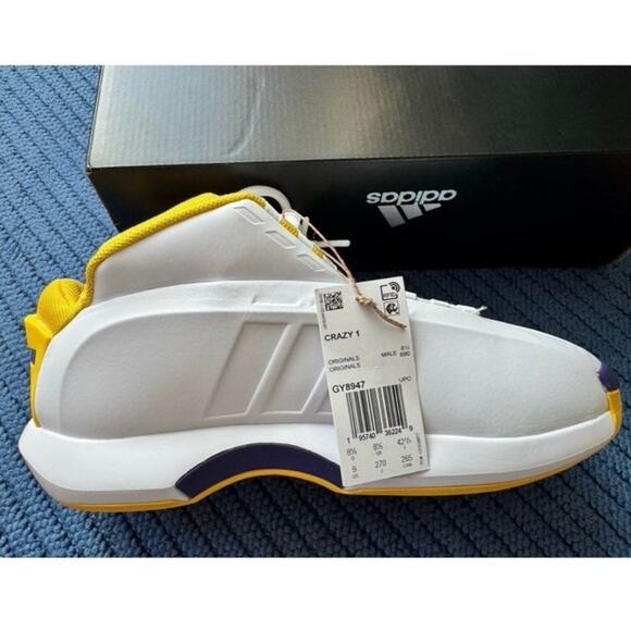 ADIDAS CRAZY 1 White Gold Lakers Kobe
Edition Size 8 Brand New main image 7
